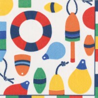 Caspari Paper Luncheon Napkins - Harbor White Perspective: Main