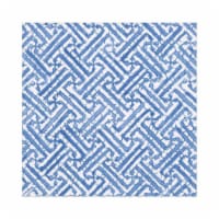 Caspari® Fretwork Paper Luncheon Napkins - Blue Perspective: Main