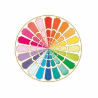 Caspari Color Wheel Paper Plates Perspective: Main