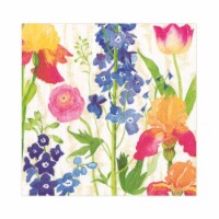 Caspari® Summer Garden Paper Napkins - White Perspective: Main