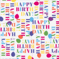 Caspari® Happy Birthday Balloons Wrapping Paper Perspective: Main