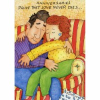 Oatmeal Studios Prove That Love Never Dies Funny / Humorous Wedding Anniversary Card Perspective: Main