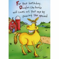 Oatmeal Studios Douglas The Horse Funny / Humorous Birthday Card Perspective: Main