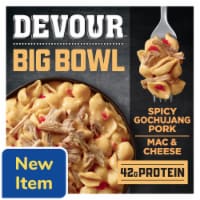 Devour Big Bowl Spicy Gochujang Pork Mac & Cheese, Box Perspective: Main