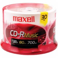 Maxell MXLCDR80MU30PK 700 MB Music CD-R Spindle 30/Pack