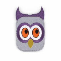 Purple Owl Shaped Stick-On Phone Wallet