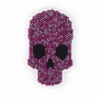 Pink Skull Shaped Stick-On Phone Wallet