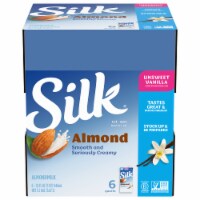 Silk® Pure Unsweetened Vanilla Almondmilk Cartons Perspective: Main