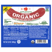 Applegate The Great Organic Uncured Beef Hot Dog Perspective: Main
