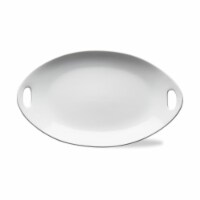 Whiteware Baguette Large Dinnerware Serving Tray Platter