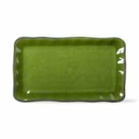Veranda Melamine Rectangle Green Dinnerware Serving Tray Platter
