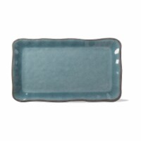 Veranda Melamine Rectangle Aqua Dinnerware Serving Tray Platter