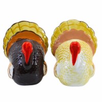 Tag 3.50in Turkey Salt & Pepper Shaker Set, Earthenware, Thanksgiving Gobble G18843 Perspective: Main