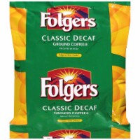 Folgers Classic Decaf Ground Coffee - 0.9 oz. filter pack, 80 packs per case