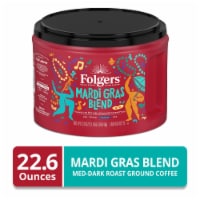 Folgers Mardi Gras Blend Ground Coffee, Medium-Dark Roast Perspective: Main