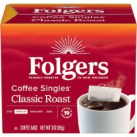 Folgers Coffee Singles Classic Roast Coffee Bags Perspective: Main