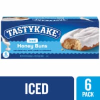Tastykake Iced Honey Buns, Individually Wrapped Iced Pastry Snacks, 6 Count Perspective: Main