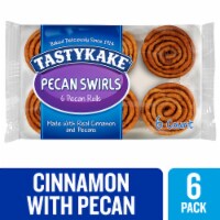 Tastykake Pecan Swirls 6 Cinnamon and Pecan Filled Pastry Rolls