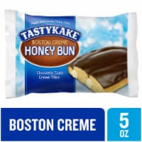 Tastykake Boston Creme Honey Bun Creme Filled and Chocolate Iced Individually Wrapped Pastry