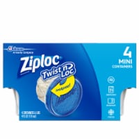 Ziploc® Twist 'n Loc Round BPA-Free Plastic Food Storage Container - 4 pack