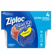 Ziploc® Twist 'n Loc Round BPA-Free Plastic Food Storage Container - 4 pack