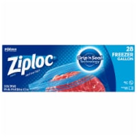 Ziploc Gallon Freezer Bags Press to Close 28 Count Perspective: Main