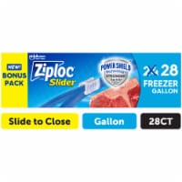 Ziploc Freezer Bags, Gallon Size Reusable Slider Bags, Power Shield Technology, 28 Count Perspective: Main