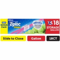 Ziploc Slider Storage Gallon Bags with Power Shield Technology, 18 Count Perspective: Main