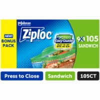 Ziploc® Sandwich Bags with EasyGuide™ 105 Count Perspective: Main