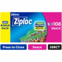 Ziploc® Snack Bags with EasyGuide 108 Count Perspective: Main
