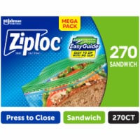 Ziploc® Sandwich Bags with EasyGuide™ 270 Count Perspective: Main