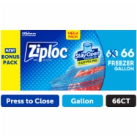 Ziploc Gallon Freezer Bags Press to Close 66 Count Perspective: Main