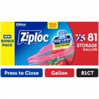 Ziploc Gallon Storage Bags Press to Close 81 Count Perspective: Main