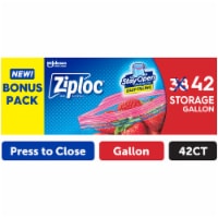 Ziploc Gallon Storage Bags Press to Close 42 Count Perspective: Main