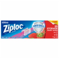 Ziploc® Brand Quart Slider Storage Bags with Power Shield Technology
