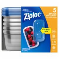 Ziploc® Divided Rectangle BPA-Free Plastic Snap Seal Food Storage Container  - 2 pack, 5 oz - Kroger