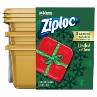 Ziploc Limited Edition Medium Square Containers & Lids - 6 pc - Gold Perspective: Main