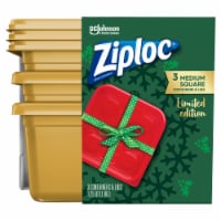 Ziploc Limited Edition Medium Square Containers & Lids - 6 pc - Gold Perspective: Main