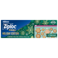 Ziploc® Holiday Designs Quart Slider Storage Bags