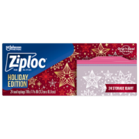 Ziploc® Holiday Quart Seal Top Storage Bags