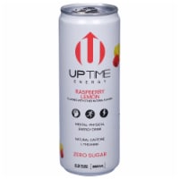 Uptime Zero Sugar Raspberry Lemon Energy Drink Can Perspective: Main