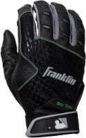 Franklin 2nd Skinz Youth Batting Glove - Black Perspective: Main