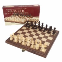 John N. Hansen Co. Travel Magnetic Walnut Chess Set