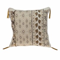 Parkland Collection Marjoram Transitional Beige Throw Pillow