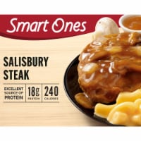 Smart Ones Salisbury Steak with Onion Gravy & Macaroni & Cheese Frozen Meal Perspective: Main