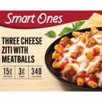 Smart Ones Three Cheese Ziti Pasta Meatballs Mozzarella Monterey Jack & Parmesan Cheeses Frozen Meal