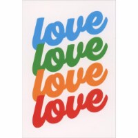 Pictura Blue, Green, Orange and Red Love Words Valentine's Day Card Perspective: Main