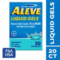 Aleve® Pain Reliever & Fever Reducer Naproxen Sodium 220 mg Liquid Gels Perspective: Main