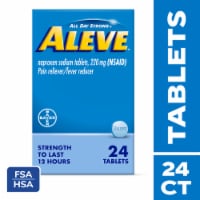 Aleve® Pain Reliever/Fever Reducer 220mg Naproxen Sodium Tablets Perspective: Main