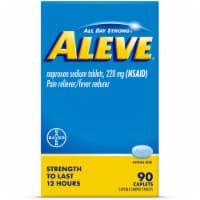 Aleve® Pain Reliever and Fever Reducer Naproxen Sodium Caplets Perspective: Main